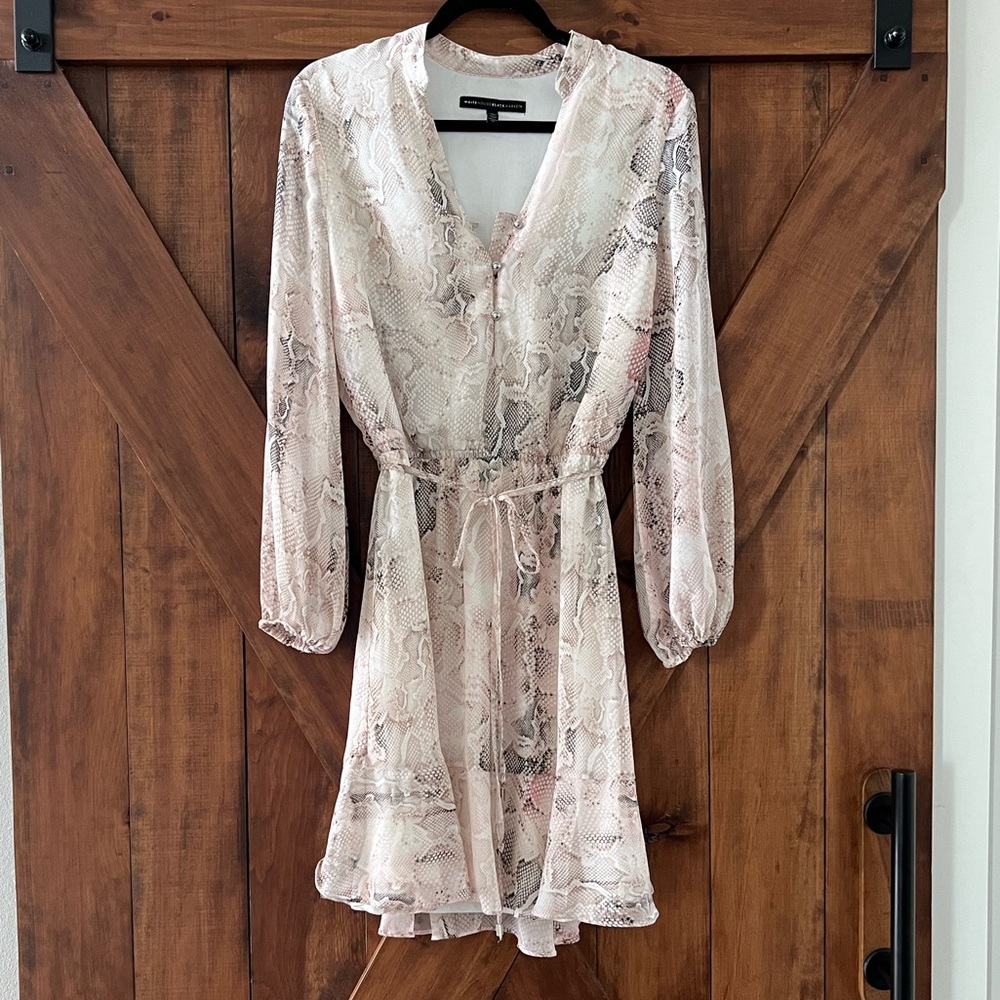 White House Black Market Snake Skin Print Dress - Size 4